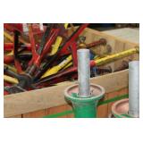 Lot of (16) Industrial Equipment  with Greenlee Haines Roller 31931 6"Dx7"W (x12),  Poles 1-3/4"Dx20"L (x4)