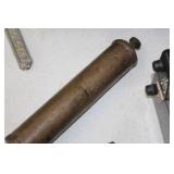 Lot of (Approximately 5) Vintage Hand Tools  with Hand Drill, Rivot Tool, Printer Roller, Chisel