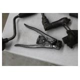 Lot of (Approximately 5) Vintage Hand Tools  with Hand Drill, Rivot Tool, Printer Roller, Chisel