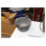 Lot of (2) Vintage Cast Iron Smelting Pot with Handle