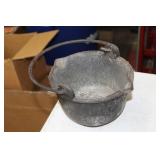 Lot of (2) Vintage Cast Iron Smelting Pot with Handle