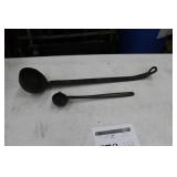 Lot of (2) Vintage Cast Iron Smelting Ladle