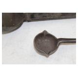 Lot of (2) Vintage Cast Iron Smelting Ladle