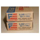 40 Frontier Cartridge 5.56 NATO 55 Gr FMJ Ammo