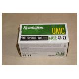 100 Remington UMC 9mm Luger 115 Gr FMJ Ammo