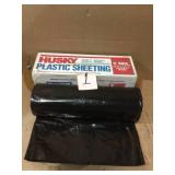 HUSKY 10 ft. x 100 ft. Black 2 mil Plastic Sheeting Customer Returns See Pictures