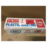 HUSKY 10 ft. x 100 ft. Black 2 mil Plastic Sheeting Customer Returns See Pictures