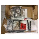 Porter Black Metal Dining Chair with Haze Oak Finish Wood Seat (Set of 2) (16.93 in. W x 36 in. H) Customer Returns See Pictures