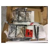 Porter Black Metal Dining Chair with Haze Oak Finish Wood Seat (Set of 2) (16.93 in. W x 36 in. H) Customer Returns See Pictures