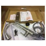 Single-Handle Pull-Down Sprayer Kitchen Faucet with Solid Lever Handle - Brushed Nickel by EZ-FLO Customer Returns See Pictures