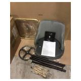 Victor Mid Century 24 in. Adjustable Height Gray Swivel Bar Stool Customer Returns See Pictures