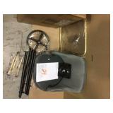 Victor Mid Century 24 in. Adjustable Height Gray Swivel Bar Stool Customer Returns See Pictures