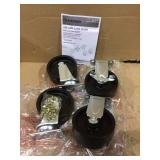 5 in. Black PP Caster Kit for Ready-to-Assemble Steel Garage Base Cabinets Customer Returns See Pictures