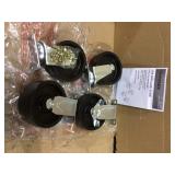 5 in. Black PP Caster Kit for Ready-to-Assemble Steel Garage Base Cabinets Customer Returns See Pictures