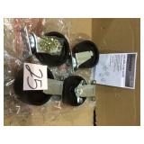 5 in. Black PP Caster Kit for Ready-to-Assemble Steel Garage Base Cabinets Customer Returns See Pictures