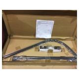 Rustproof L-Shaped Corner 66 in. Shower Curtain Rod in Nickel Customer Returns See Pictures