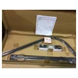 Rustproof L-Shaped Corner 66 in. Shower Curtain Rod in Nickel Customer Returns See Pictures