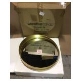 Medium Round Gold Modern Mirror (23 in. H x 23 in. W) Customer Returns See Pictures