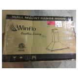Winflo Range Hood 30 Inch Convertible Stainless Steel Kitchen Wall Mount Customer Returns See Pictures