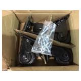 4 in. Caster Kit for Heavy Duty Welded Steel Garage Base Cabinets by Husky Customer Returns See Pictures