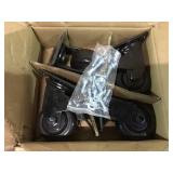 4 in. Caster Kit for Heavy Duty Welded Steel Garage Base Cabinets by Husky Customer Returns See Pictures