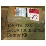 4 in. Caster Kit for Heavy Duty Welded Steel Garage Base Cabinets by Husky Customer Returns See Pictures