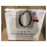 The Tangerine Mirror Company Parsons, Round Satin Black Mirror 27.5" x 27.5" Customer Returns See Pictures