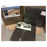 Brown/Travertine 24 in. x 24 in. x 0.47 in. Wood All Purpose Flooring (4-Pack) by TrafficMaster Customer Returns See Pictures