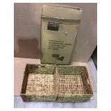 Water Hyacinth Storage Baskets, Hand-Woven 2-Pack by Seville Classics Customer Returns See Pictures