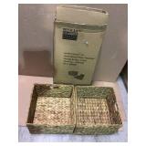 Water Hyacinth Storage Baskets, Hand-Woven 2-Pack by Seville Classics Customer Returns See Pictures