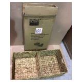Water Hyacinth Storage Baskets, Hand-Woven 2-Pack by Seville Classics Customer Returns See Pictures