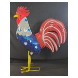 New Large Recycled Metal Garden Art American Rooster