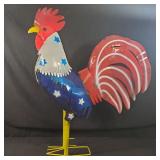 New Large Recycled Metal Garden Art American Rooster