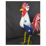 New Large Recycled Metal Garden Art American Rooster