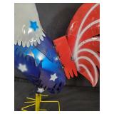 New Large Recycled Metal Garden Art American Rooster