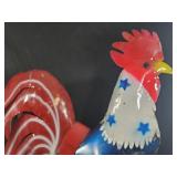 New Large Recycled Metal Garden Art American Rooster
