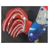 New Large Recycled Metal Garden Art American Rooster