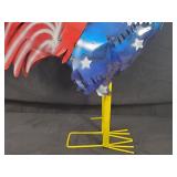 New Large Recycled Metal Garden Art American Rooster