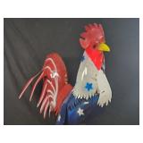 New Large Recycled Metal Garden Art American Rooster