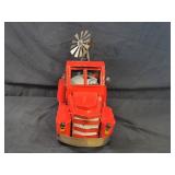 New Recycled Metal Garden Art Farm Truck Hauling A Windmill