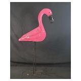 New Large Recycled Metal Garden Art Pink Flamingo