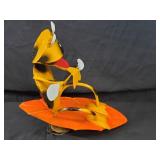 New Recycled Metal Garden Art Paddle Boarding / Surfing / Kayaking Frog