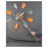 New Recycled Metal Garden Art Large Harley Davidson Wind Spinner