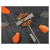 New Recycled Metal Garden Art Large Harley Davidson Wind Spinner