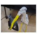 New Large Recycled Metal Garden Art Crane with Fish in Mouth