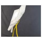 New Large Recycled Metal Garden Art Crane with Fish in Mouth