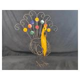 New Large Recycled Metal Garden Art Peacock Planter / Plant Holder / Trellis