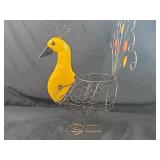 New Large Recycled Metal Garden Art Peacock Planter / Plant Holder / Trellis