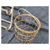 New Recycled Metal Wine Rack and Basket
