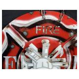 New Recycled Metal Garden Art Fire Dept Sign